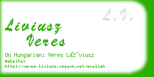 liviusz veres business card